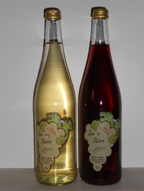 Jus de raisin blanc ou rouge